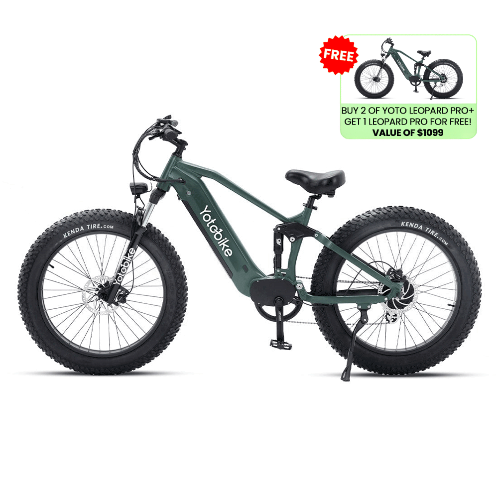 Yoto Leopard Pro+ Fat Tire Full Suspension Ebike - New Upgrade