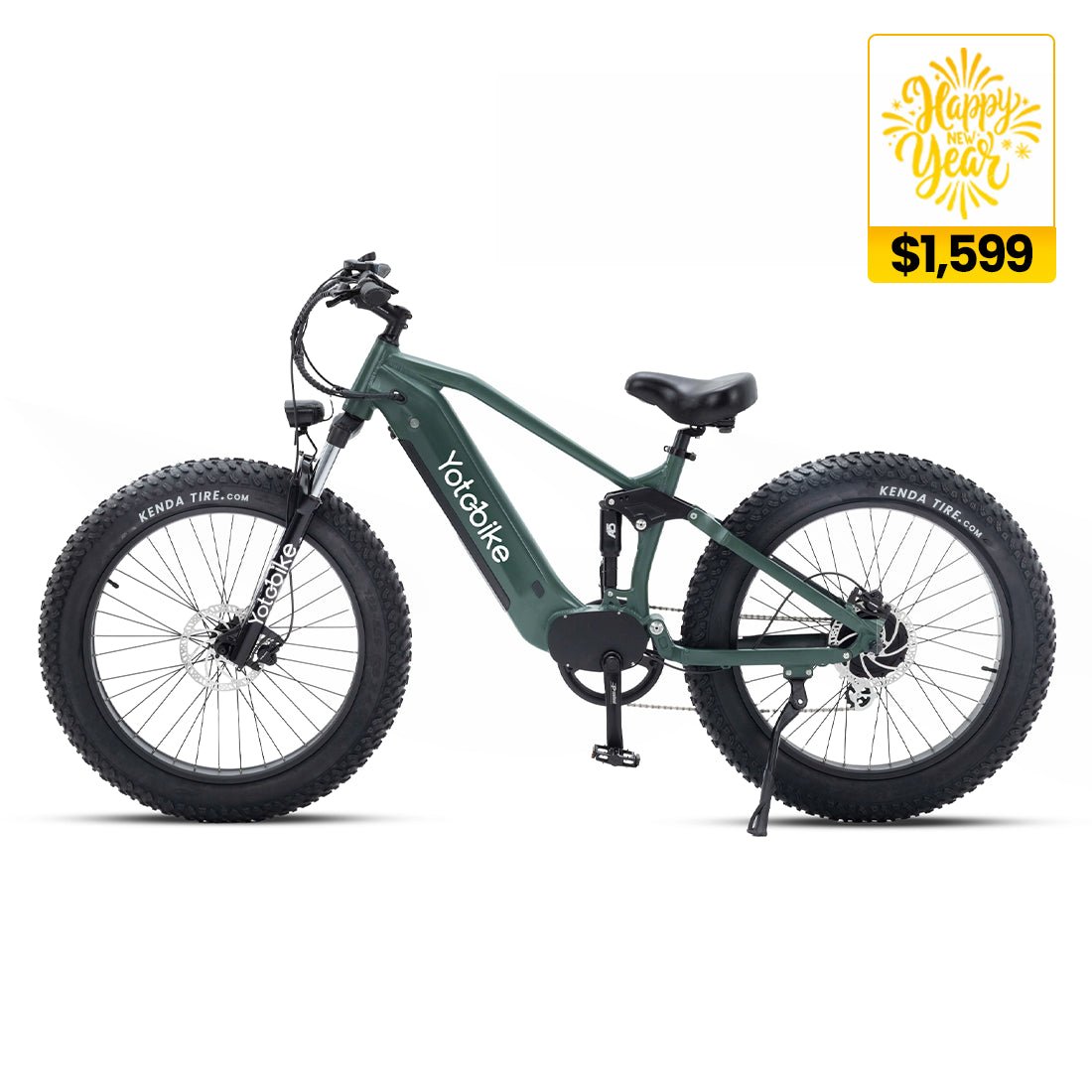 Yoto Leopard Pro+ Fat Tire Full Suspension Ebike - New Upgrade