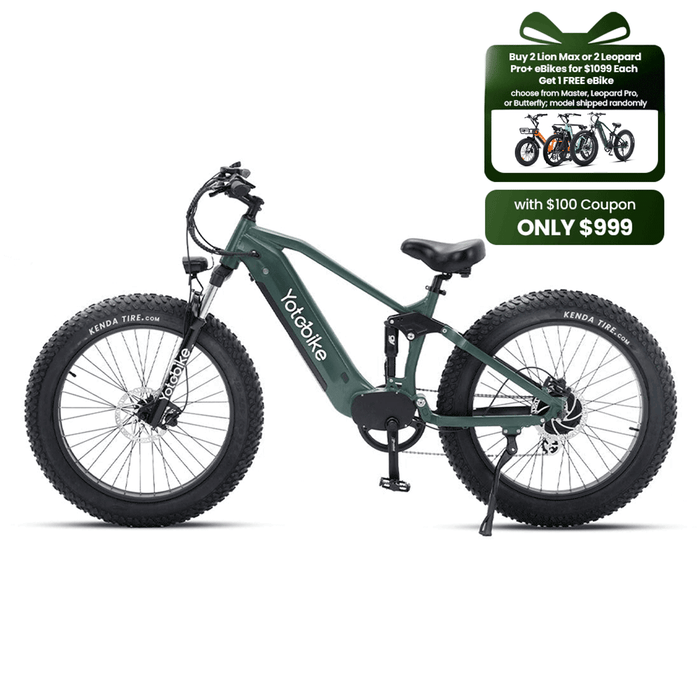 Yoto Leopard Pro+ Fat Tire Full Suspension Ebike - New Upgrade