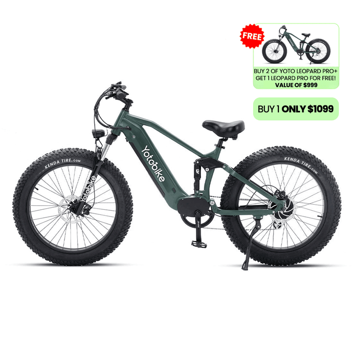 Yoto Leopard Pro+ Fat Tire Full Suspension Ebike - New Upgrade