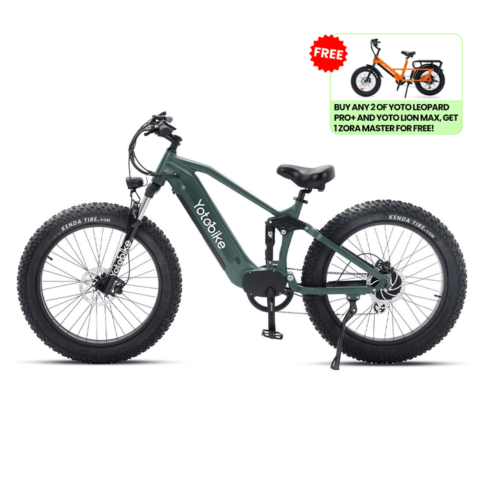 Yoto Leopard Pro+ Fat Tire Full Suspension Ebike - New Upgrade