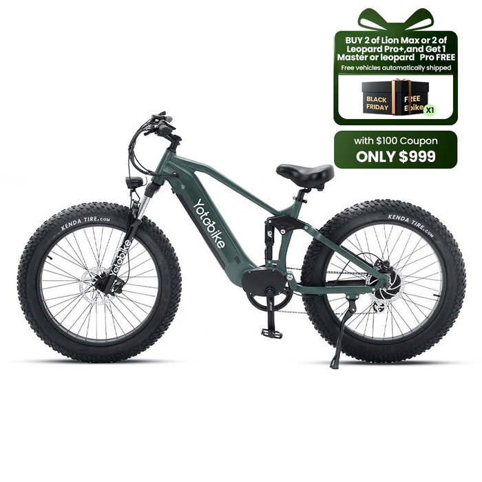 Yoto Leopard Pro+ Fat Tire Full Suspension Ebike - New Upgrade