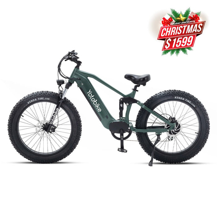 Yoto Leopard Pro+ Fat Tire Full Suspension Ebike - New Upgrade