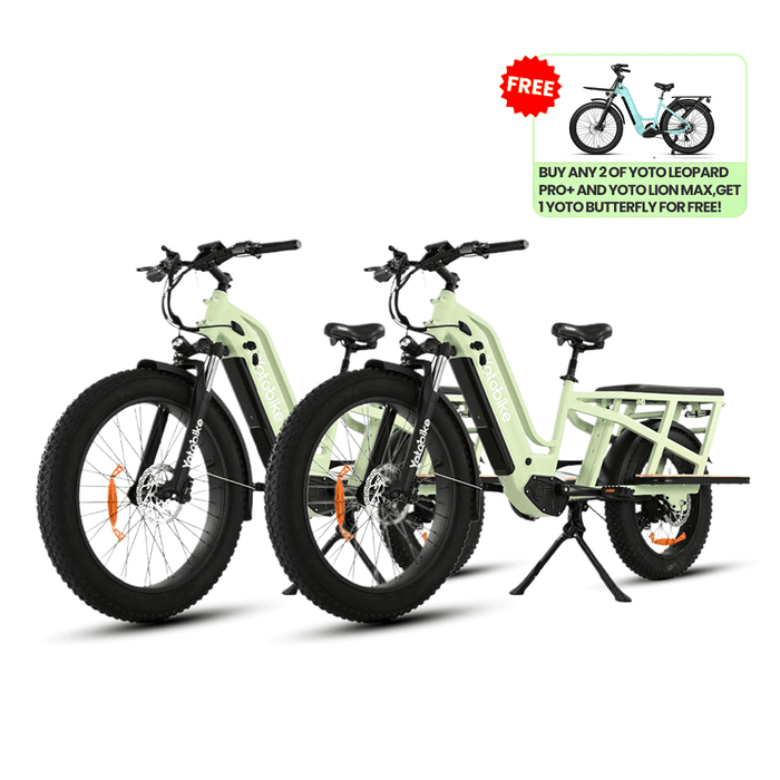 Buy 2 Lion Max Cargo Ebikes, Get 1 Butterfly Commute Ebike FREE