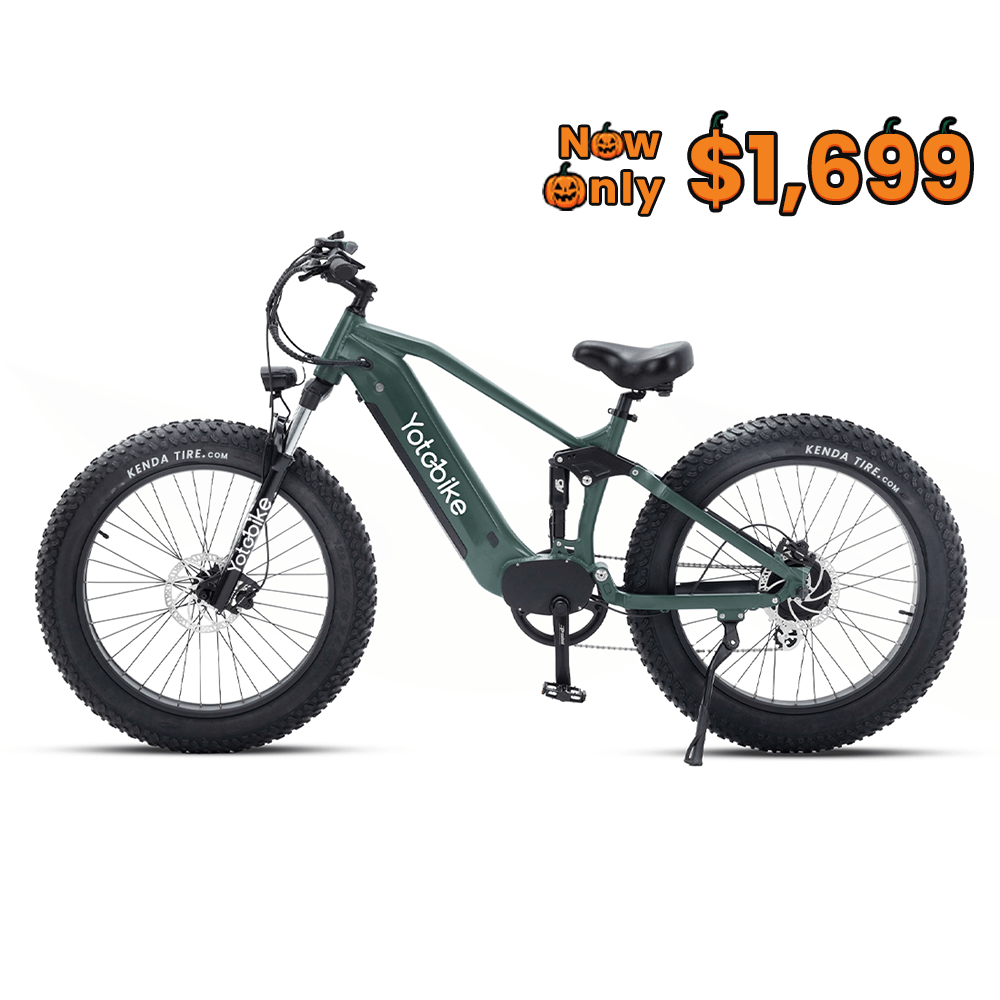 Yoto Leopard Pro+ Fat Tire Full Suspension Ebike - New Upgrade