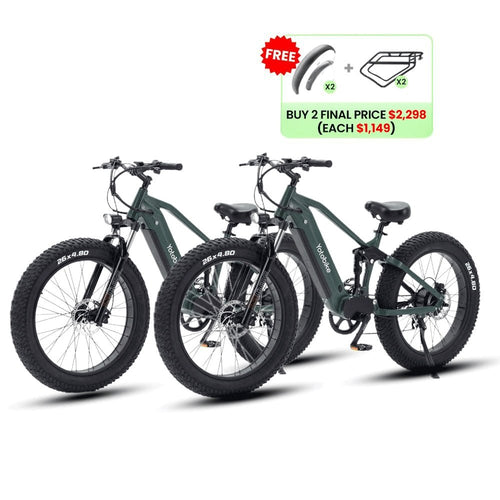 Double the Savings |Yoto Leopard Pro Fat Tire Full Suspension Ebike