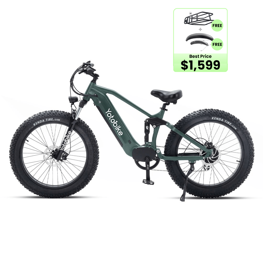 Yoto Leopard Pro+ Fat Tire Full Suspension Ebike - New Upgrade